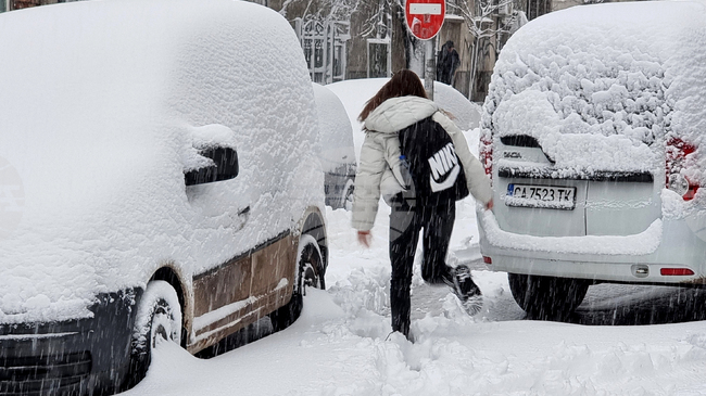 В Русенско вали обилен сняг и духа вятър до 64 км в час, има закъсали камиони и опашки на Дунав мост