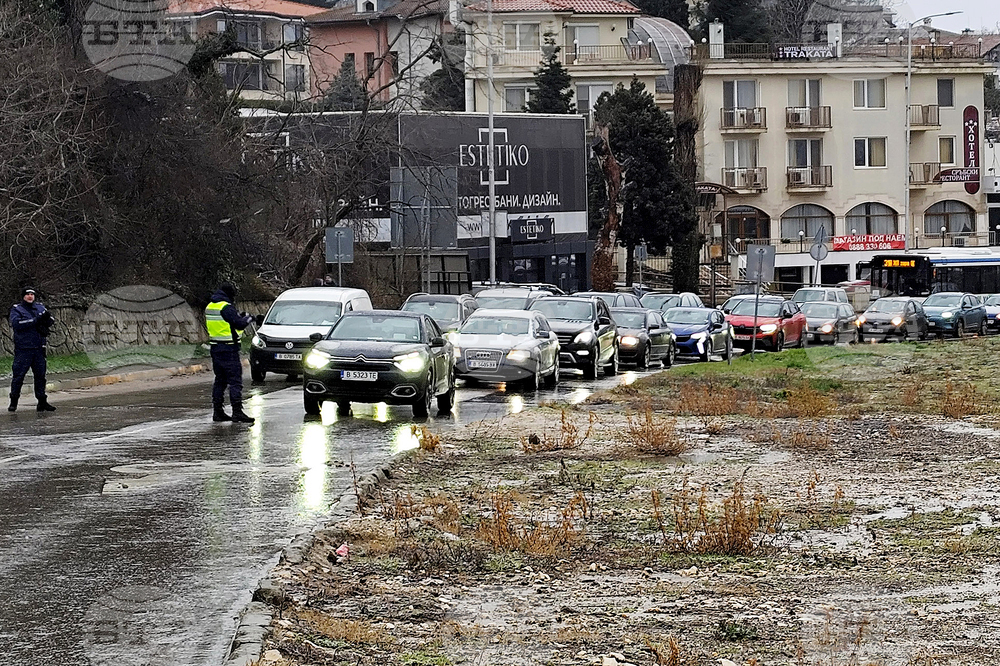 Варна - протест - затворен път
