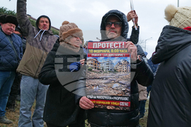 Варна - протест - затворен път