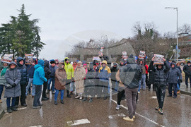 Варна - протест - затворен път