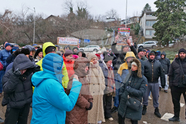 Варна - протест - затворен път