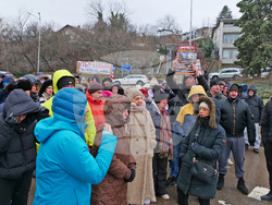 Варна - протест - затворен път