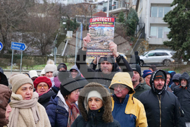 Варна - протест - затворен път