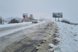Търговище - снеговалеж - пътища - обстановка
