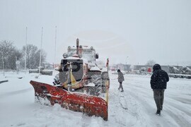 Търговище - снеговалеж - пътища - обстановка