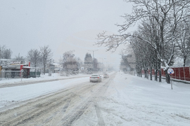 Търговище - снеговалеж - пътища - обстановка