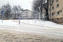 Шумен - улици - снегопочистване