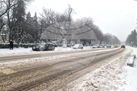 Шумен - улици - снегопочистване