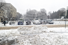 Шумен - улици - снегопочистване