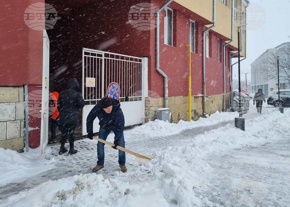 Търговище - снеговалеж - обстановка