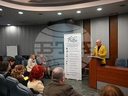 Ръководителят на Института по образованието проф. Галин Цоков участва в представянето на резултатите от национална научна програма за предучилищното и училищното образование. Снимка: СУ 