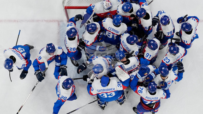 Отборът на Словакия е първият полуфиналист в олимпийския турнир по хокей на лед след убедителна победа над Германия