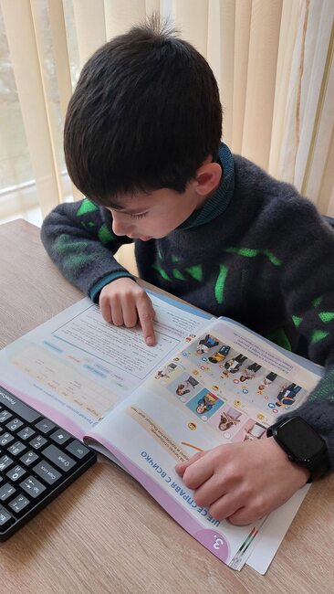 Ученици от втори клас в Българското неделно училище „Просвета“ в Делжилер, Украйна, изучаваха умалителни съществителни имена