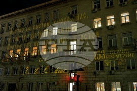 Столична община - сграда - светлинна проекция - Васил Левски