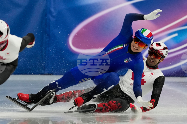 APTOPIX Milan Cortina Olympics Short Track Speedskating