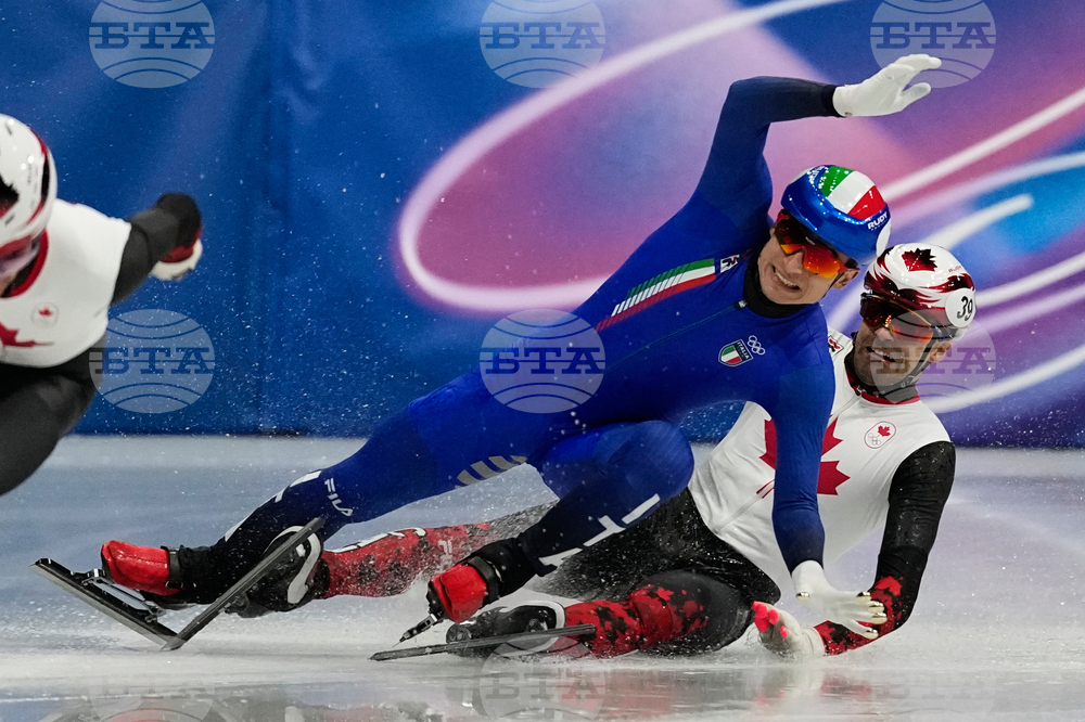 APTOPIX Milan Cortina Olympics Short Track Speedskating