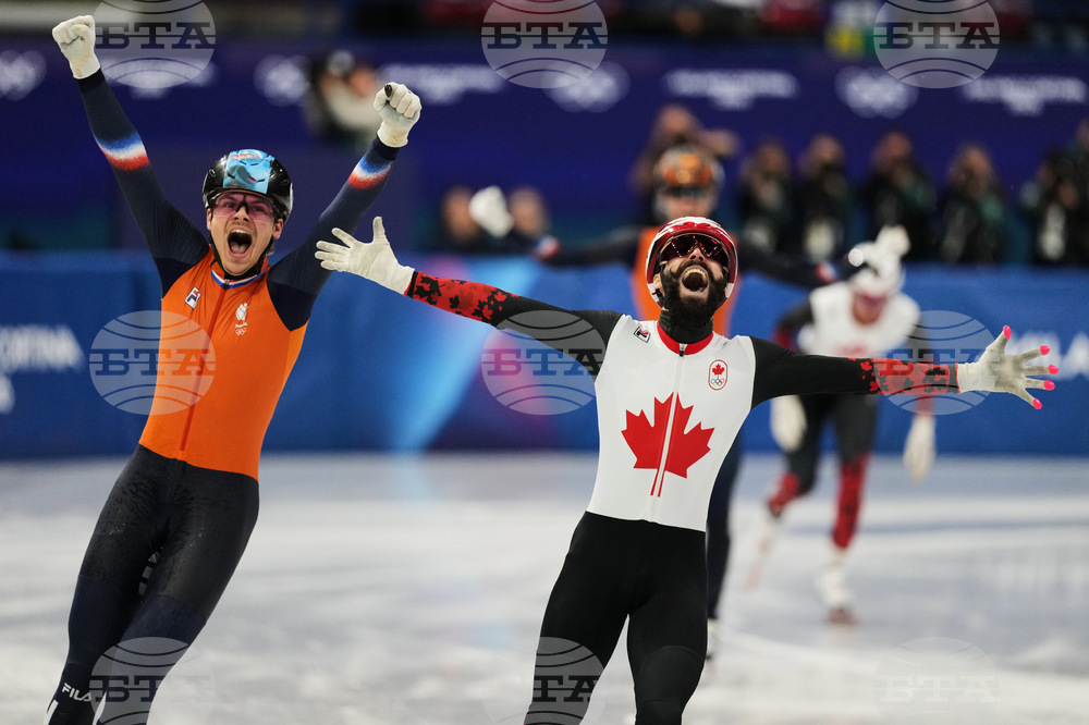 APTOPIX Milan Cortina Olympics Short Track Speedskating