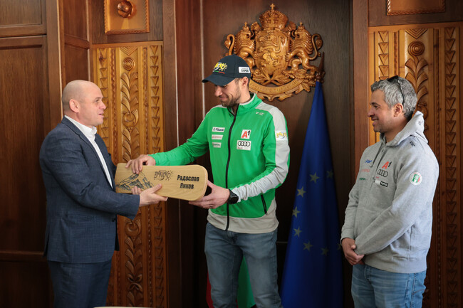 Радослав Янков беше приет от кмета на Община Банско Стойчо Баненски