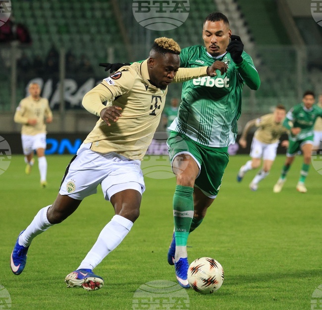 Лудогорец взе минимална преднина срещу Ференцварош (Унгария) в първия мач от плейофния кръг на турнира УЕФА Лига Европа