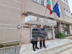 Сливен, учредяване, инициативен комитет,Тодор Чакъров (ляво), Юрий Иванов (дясно) снимка:Велина Василева