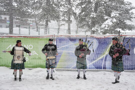 Milan Cortina Olympics Curling Italian Bagpipers