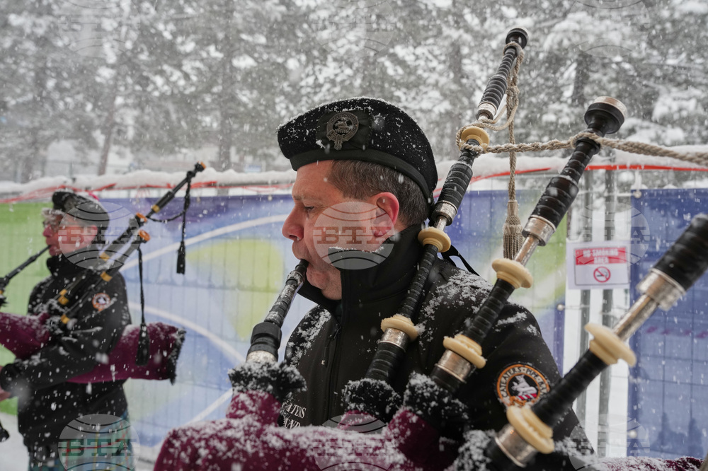 Milan Cortina Olympics Curling Italian Bagpipers