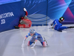 APTOPIX Milan Cortina Olympics Short Track Speedskating