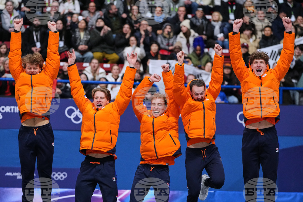 APTOPIX Milan Cortina Olympics Short Track Speedskating