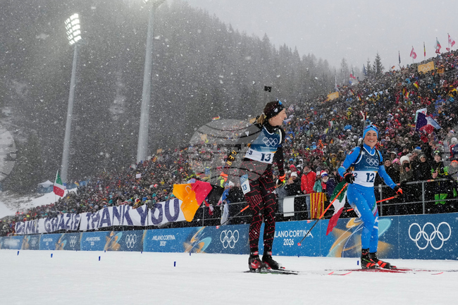 APTOPIX Milan Cortina Olympics Biathlon