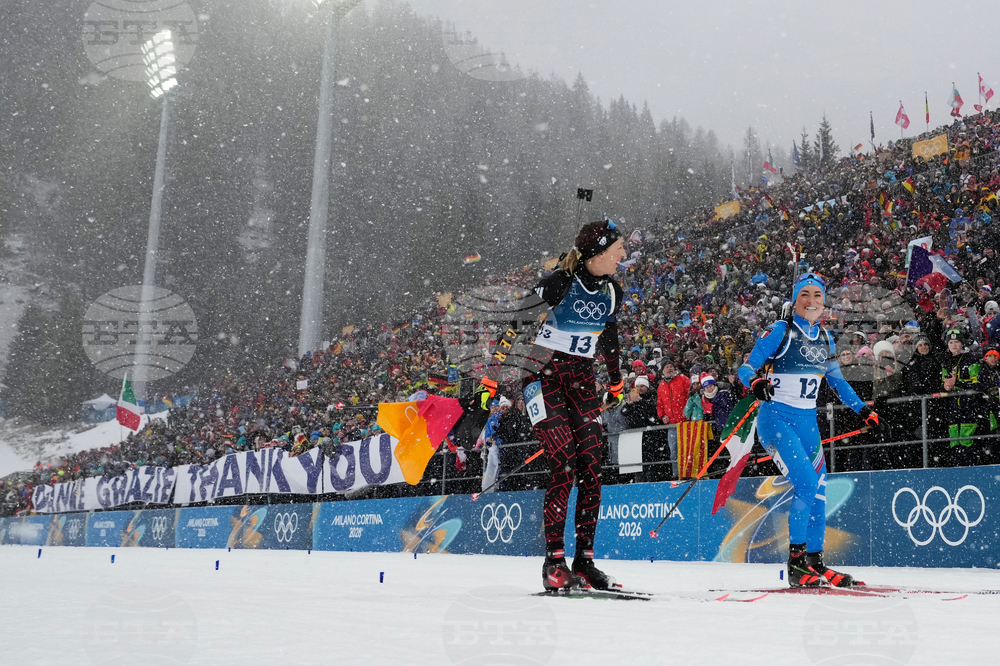APTOPIX Milan Cortina Olympics Biathlon