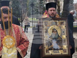 Кюстендил - икона на Свети Гавриил Ургебадзе - посрещане