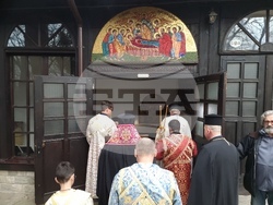 Кюстендил - икона на Свети Гавриил Ургебадзе - посрещане