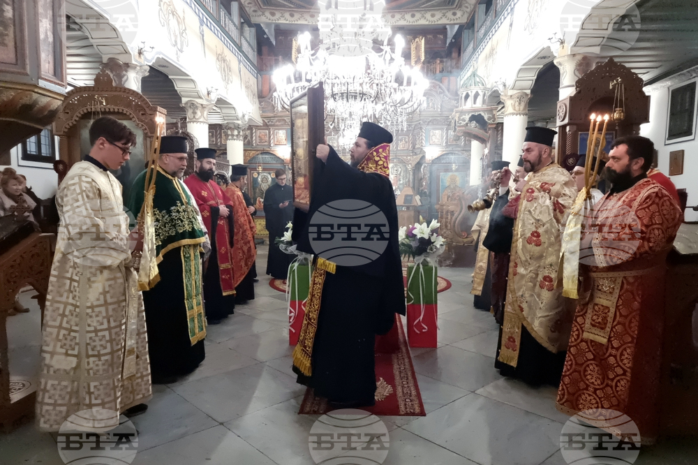 Кюстендил - икона на Свети Гавриил Ургебадзе - посрещане