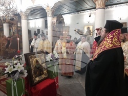 Кюстендил - икона на Свети Гавриил Ургебадзе - посрещане