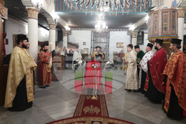 Кюстендил - икона на Свети Гавриил Ургебадзе - посрещане