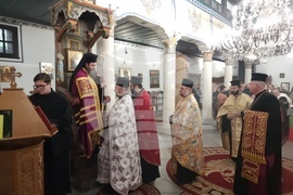 Кюстендил - икона на Свети Гавриил Ургебадзе - посрещане