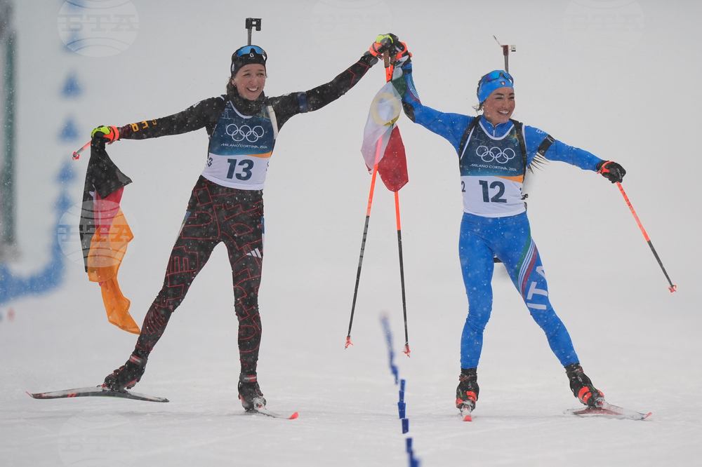 APTOPIX Milan Cortina Olympics Biathlon