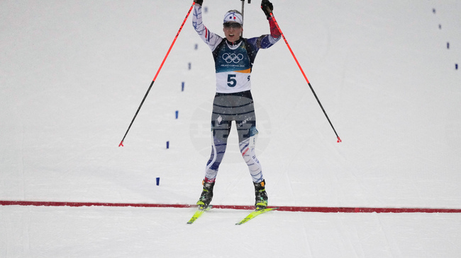 Олимпийската шампионка в масовия старт по биатлон Осеан Мишлон: „Последната обиколка беше наистина, наистина трудна“