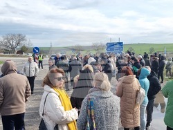 Елхово - акция - блокиран път I-7