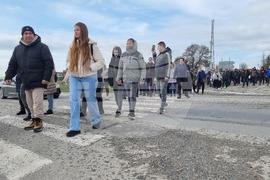 Елхово - акция - блокиран път I-7