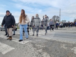 Елхово - акция - блокиран път I-7