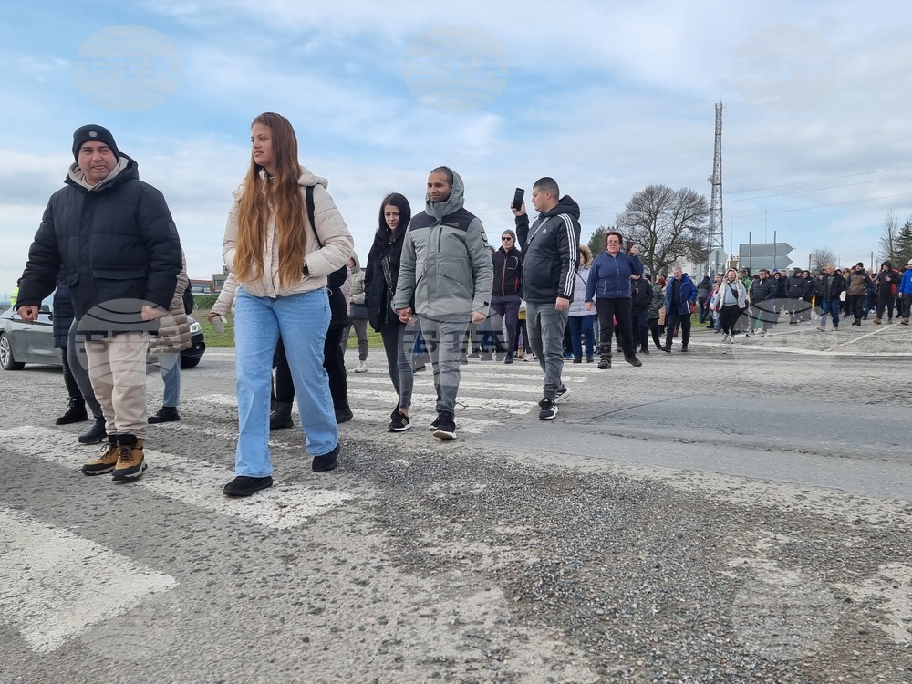 Елхово - акция - блокиран път I-7