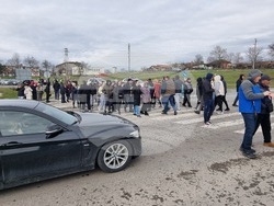 Елхово - акция - блокиран път I-7