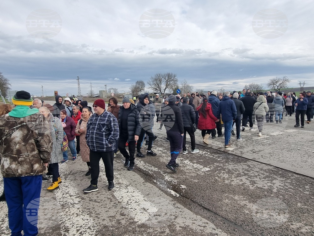 Елхово - акция - блокиран път I-7