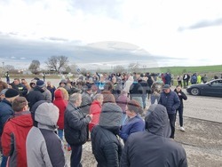 Елхово - акция - блокиран път I-7