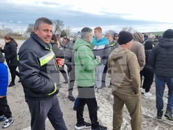 Елхово - акция - блокиран път I-7