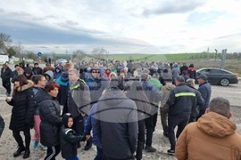 Елхово - акция - блокиран път I-7