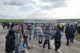 Елхово - акция - блокиран път I-7