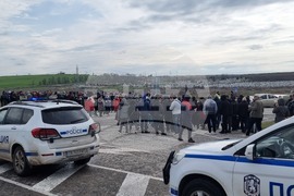 Елхово - акция - блокиран път I-7