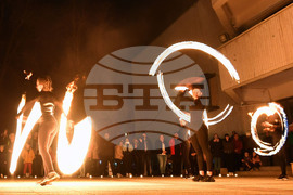 Разград - часът на Земята - светлинно шоу